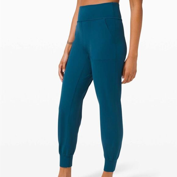 lululemon athletica Pants - Lululemon Align Jogger 28” High Rise Soft Nulu Pants Pockets Sz 6 Blue Borealis